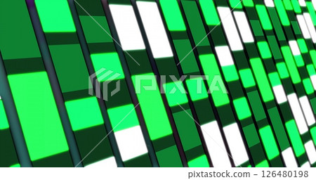 Image of green and white shapes moving Image of green and white shapes moving 126480198