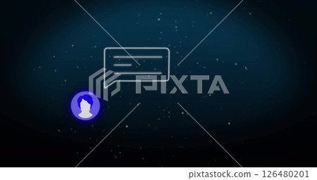 Image of media icons over spots Image of media icons over spots 126480201