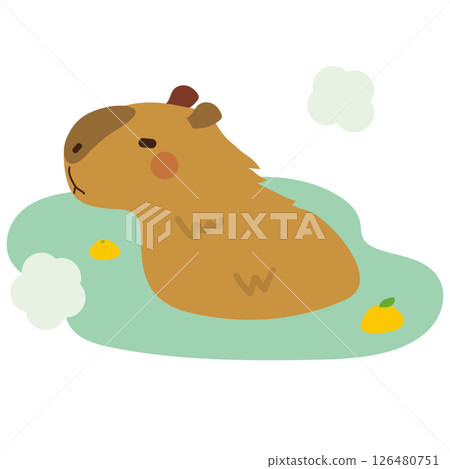 Capybara entering Yushi-to Capybara entering Yushi-to 126480751
