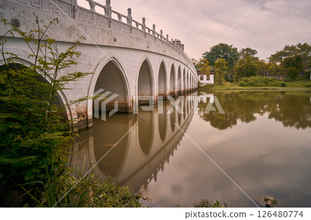 Bridge at the Chinese Garden 126480774