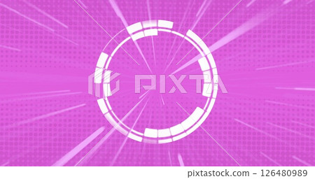 Image of white shapes moving on pink background Image of white shapes moving on pink background 126480989