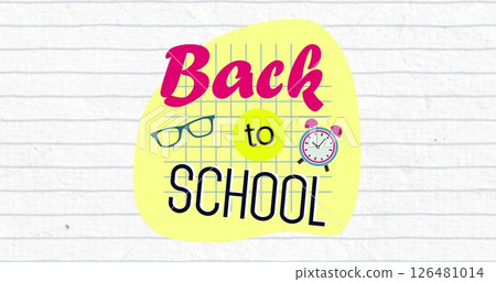 Image of back to school text on white background Image of back to school text on white background 126481014