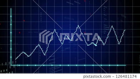 Image of data processing on black background Image of data processing on black background 126481174