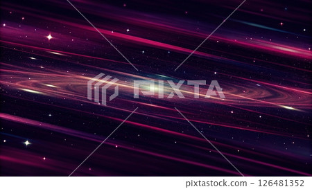 Cosmic Purple Nebula Realm of Mystery and Power 126481352