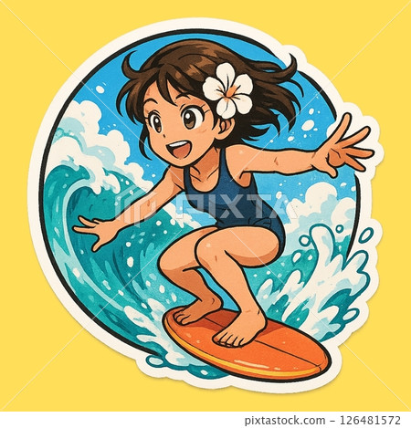 Blooming Surfer Girl 126481572