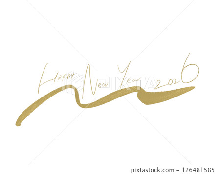 新年賀卡材料:金色字母“HAPPYNEWYEAR2026”和線條 新年賀卡材料:金色字母“HAPPYNEWYEAR2026”和線條 126481585