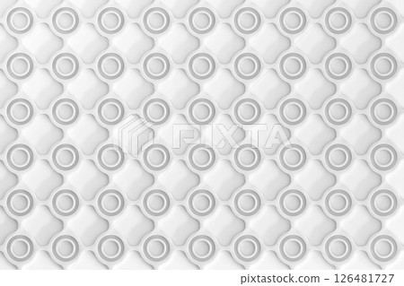 Laser cut panel. Abstract geometric pattern with white curve lines, Elegant decorative template for wood cut, paper card, metal cutting, engraving, carving. framework, 3d rendering Laser cut panel. Abstract geometric pattern with white curve lines, Elegant decorative template for wood cut, paper card, metal cutting, engraving, carving. framework, 3d rendering 126481727