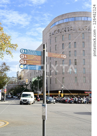 Spain Barcelona cityscape Spain Barcelona cityscape 126482124