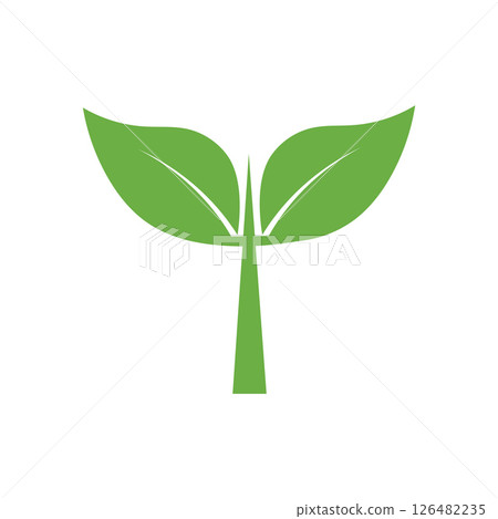 Leaf Logo Icon Graphic Background Template 126482235