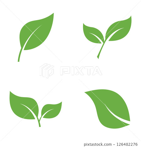 Leaf Logo Icon Graphic Background Template 126482276