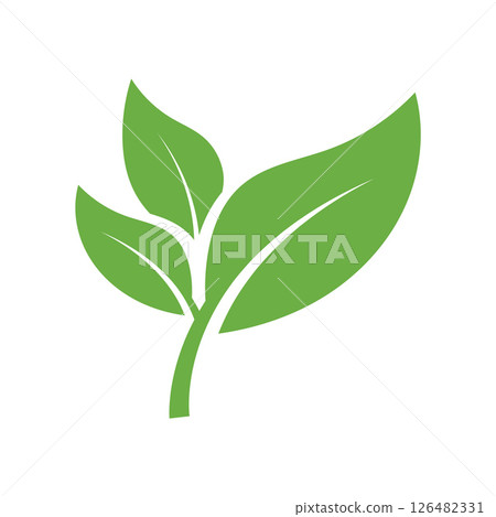 Leaf Logo Icon Graphic Background Template 126482331