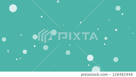 Image of white spots falling on green background Image of white spots falling on green background 126482448