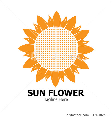 sunflower vector logo design concept template 126482498