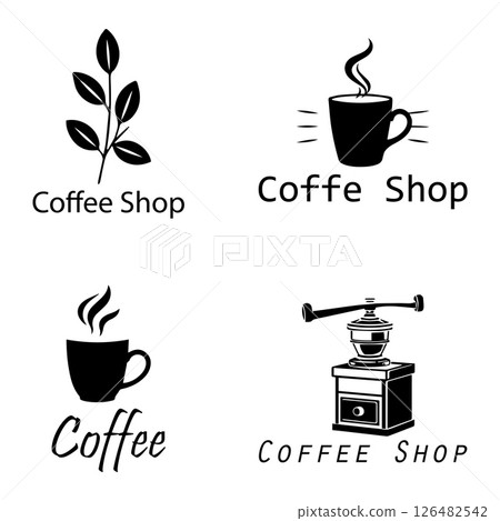 Coffee Cafe Vector Logo Design Icon Graphic 126482542