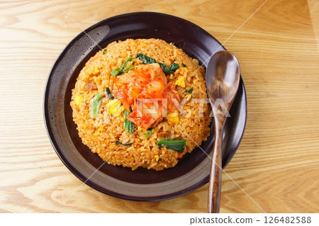 Kimchi and bibimbap fried rice 126482588