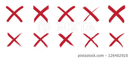 red cross icon set isolated vector illustration 126482928