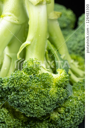 Macro Shot of Healthy Organic Broccoli Florets 126483300