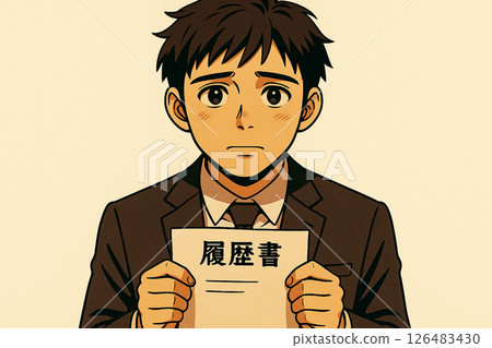 拿著簡歷的年輕商人 拿著簡歷的年輕商人 126483430