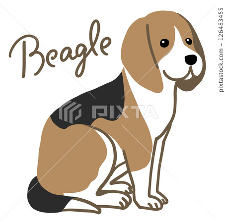 比格犬插圖（附文字） 126483455