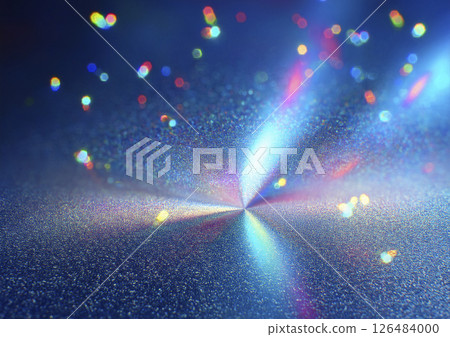 Rainbow-colored light shines through, creating rays and sparkles like pretty flowers. 126484000