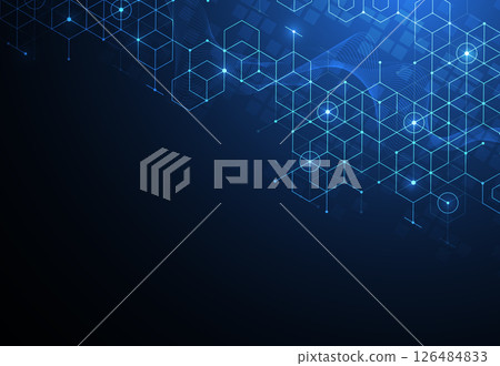 Abstract blockchain digital technology concept. Big data design. Vector illustration 126484833