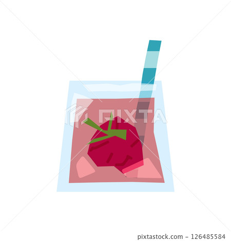 Strawberry Drink in Glass Cup Strawberry Drink in Glass Cup 126485584