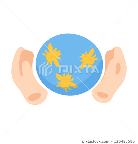 Bee Protection Flat Illustration 126485596