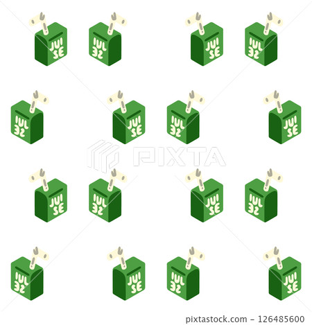 Green Juice Box Seamless Pattern Green Juice Box Seamless Pattern 126485600