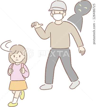 Child 2 becomes wary when a stranger calls out to him Child 2 becomes wary when a stranger calls out to him 126486725