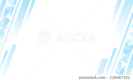 淺藍色上升點漸層線裝飾框 126487102