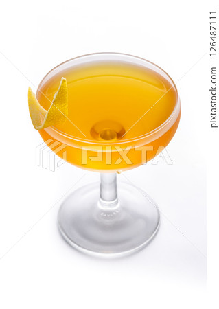 Paper plane cocktail isolated on white background Paper plane cocktail isolated on white background 126487111