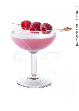 Elegant French Martini Cocktail isolated on white background Elegant French Martini Cocktail isolated on white background 126487112