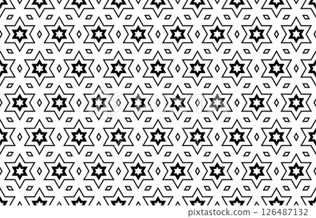 Seamless Geometric Stars and Diamonds Pattern. Seamless Geometric Stars and Diamonds Pattern. 126487132