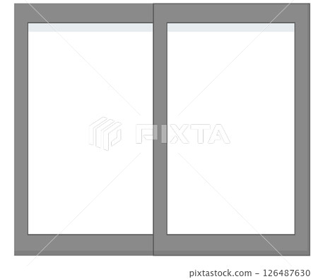 簡單的窗框插圖 簡單的窗框插圖 126487630