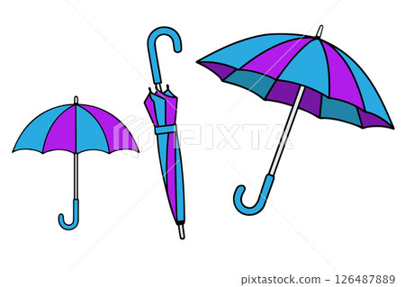 三種類型的雨傘 126487889