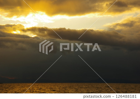 Sunset over the sea Sunset over the sea 126488181