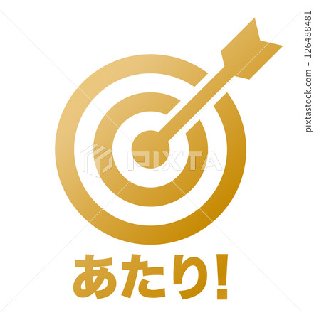 Target and arrow icon with gold text Target and arrow icon with gold text 126488481