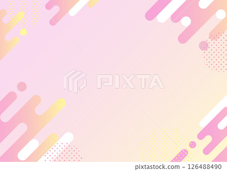 漸層流行圖案背景圖（粉紅色和黃色） 126488490