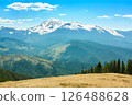 Mountain Landscape with Snowy Peaks and Green Forest 126488628