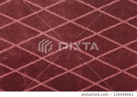 Carpet covering background. Pattern and texture of beige carpet. Copy space. Carpet covering background. Pattern and texture of beige carpet. Copy space. 126488661