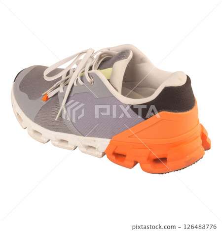 Sports shoes isolated on white background orange Sports shoes isolated on white background orange 126488776