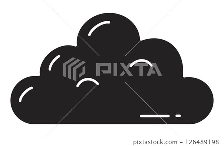 Cloudy icon material that can be used in weather forecasts Cloudy icon material that can be used in weather forecasts 126489198