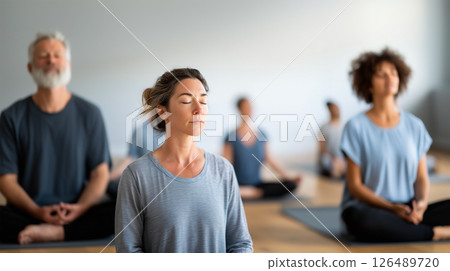Woman Finding Inner Peace Through Meditation 126489720