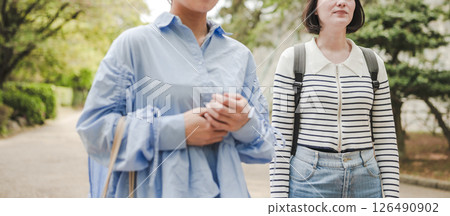 A woman taking a stroll 126490902