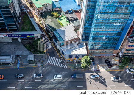 Myeongdong shopping district in downtown Seoul, capital of South Korea 126491074