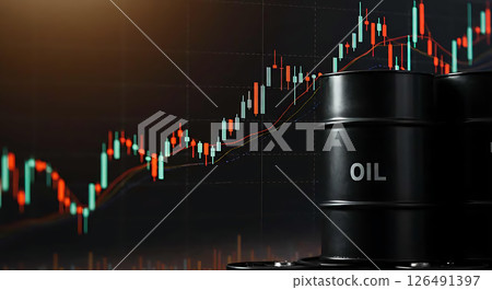 stock market chart with stock market 126491397