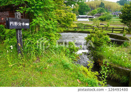 Water for water flow / small bamboo circle diversion 126491480