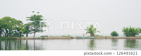 Backwaters near Alappuzha, Kerala, South India 126491621