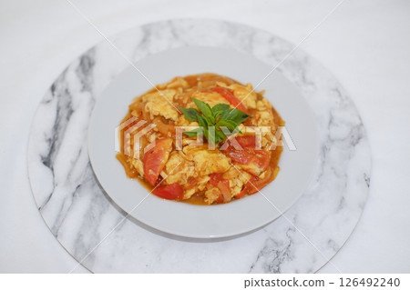 Stir Fried Egg with Tom Yum Goong 126492240