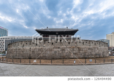 Seoul City Wall fortress protecting capital of South Korea 126494490